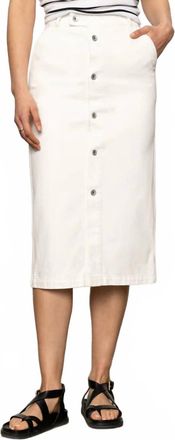 Sanctuary Carrier Denim Skirt In Bleached White