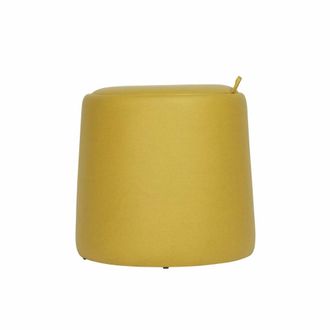 Mobili Rebecca Puff con almacenaje en polipiel amarillo 42x45x45