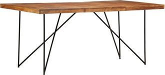 vidaXL Mesa De Comedor De Madera Maciza De Acacia 180x90x76 Cm Vidaxl