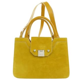 Jimmy Choo London Pre-owned Handbags, female, Yellow, Size: ONE SIZE Pre-owned Suede handbags