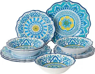 Certified International Porto Melamine 12Pc Dinnerware Set