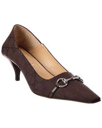 Gucci Victoria Gg Canvas Pump