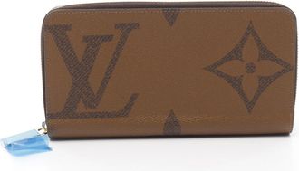Louis Vuitton Brown Coated Canvas Leather Long Wallet (Bi-Fold) (Pre-Owned)