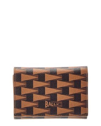 Bally Pennant Leather Card Holder