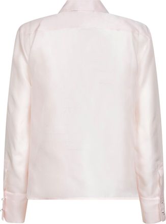 Max Mara Womens Shirt Mseagi Pink Silk Organza Acetate