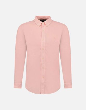 Polo Ralph Lauren Mens Polo Ralph Lauren Custom Fit Long Sleeve Sport Shirt in Rose - Pink - Size: Regular/36