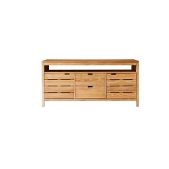 Tikamoon Mueble para lavabo de roble macizo de 165 cm