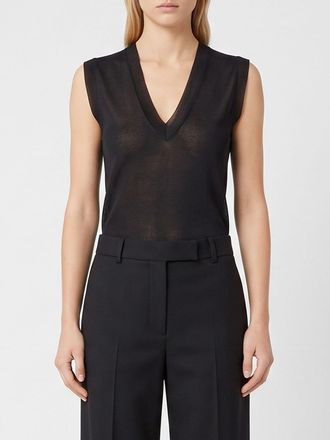 Fendi Top in seta con scollo a V e vestibilit&agrave; slim