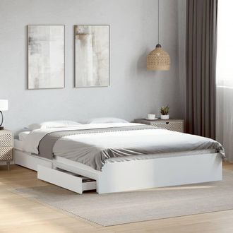 Berkfield Home Bed Frame with Drawers without Mattress White 160x200 cm