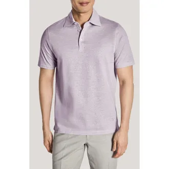 Jack Victor Davis Cotton Blend Piqu&eacute; Polo in Misty Lilac at Nordstrom, Size Xx-Large