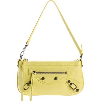 Balenciaga Le City Leather Pouch Shoulder Bag in 7034 Lemonade at Nordstrom