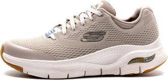 Skechers Mens Arch Fit Sneaker,Taupe Textile/Synthetic/Trim,6.5 UK
