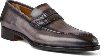 Bruno Magli Emilio Penny Loafer in Grey/Croc at Nordstrom, Size 11.5
