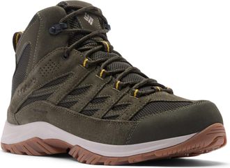 Columbia Mens Crestwood Mid Waterproof Hiking Boots, Deep Olive Stinger, 10 Wide