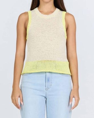 Dear John Denim Sweater Tank In Wax Yellow Stripe