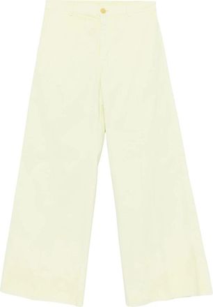Forte_Forte Wijde broek - Dames - Wijde Broeken - Geel - 2XS - Broeken