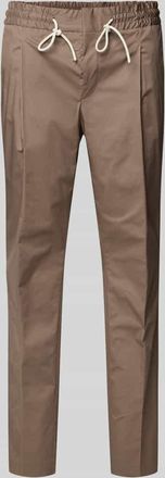 HUGO BOSS Regular Fit Schmale Hose aus Baumwoll-Mix Modell GETLIN in Hellbraun, Gr&ouml;&szlig;e 46