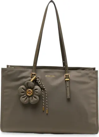 Michael Kors Handbag With Flower Charm Lg Bw Mf Tz Tote Bag