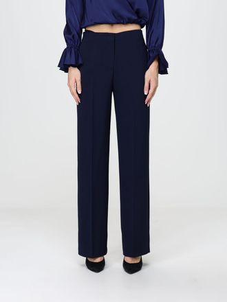 Hanita Wide-Leg Tailored Cr&ecirc;pe Trousers with Mid-Rise Waist