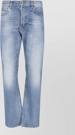 Haikure straight jeans belt loops contrast stitching