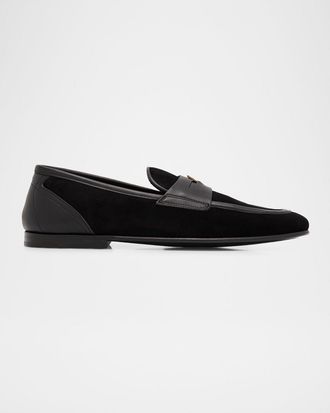 Dolce & Gabbana Mens Split Calfskin Penny Loafers