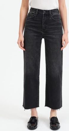 Daze Pleaser High Waist Raw Hem Crop Jeans in Twilight at Nordstrom Rack, Size 24