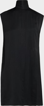 Joseph Sandy Pleated Sleeveless Crepe Mini Dress