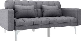 vidaXL Sofá cama en tela gris