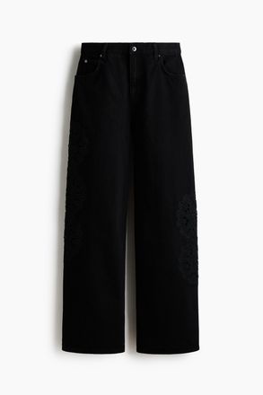 H&M Jeans mit Details im H&auml;kellook - Schwarz