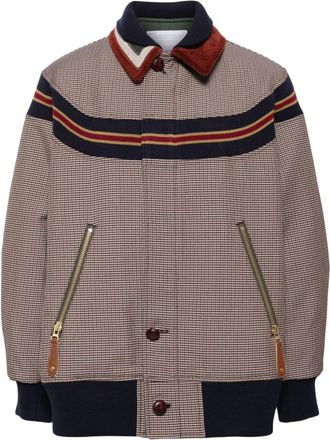 Kolor A-Gun bomber jacket - men - Wool/Polyester/Polyester/Acrylic/Wool - 3 - Brown