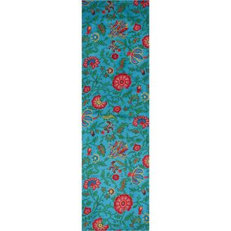La DoubleJ Runner Dragon Flower Turquoise at Nordstrom