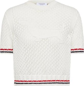 Thom Browne Hector pointelle T-shirt - Wit