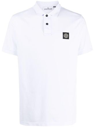 Stone Island Polo con applicazione Compass - Bianco