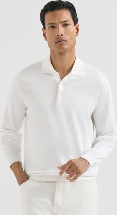 Brunello Cucinelli Cotton lightweight knit polo shirt in Panama at Nordstrom, Size 44