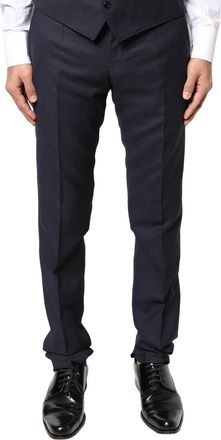 Dolce & Gabbana Gray Wool Formal Dress Men Trousers Mens Pants (Pre-Owned)