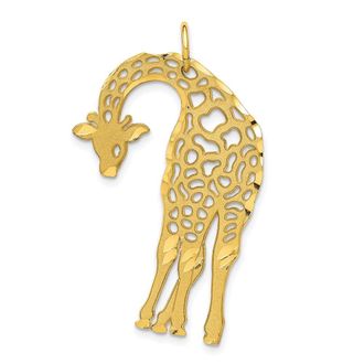 Diamond2Deal 10k Yellow Gold Giraffe Charm