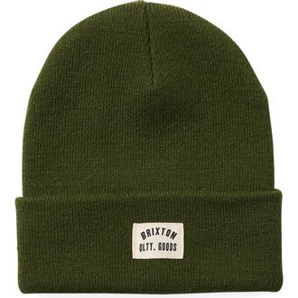 Brixton Woodburn Watch Cap Beanie in Chive at Nordstrom