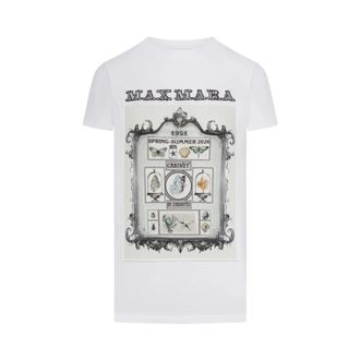 Max Mara T-Shirt - Dames - T-shirts - Wit - S - Katoen - Tops
