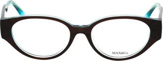 Max & Co. MO5094 Oval Acetate Eyeglasses - Black