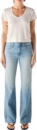 Amo Marcenia Mid Rise Slouchy Bootcut Jean In Hush