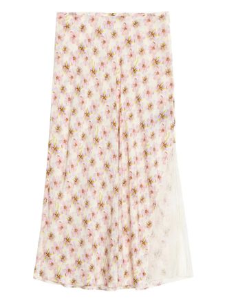 Zadig&Voltaire Jayla floral-print midi skirt - Neutrals