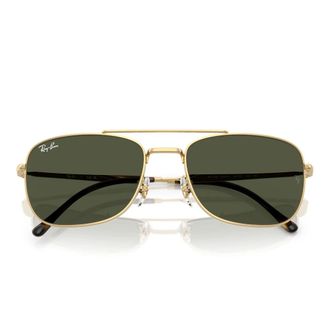 Ray-Ban Sunglasses, unisex, Yellow, Size: 62 MM Square Metal Sunglasses