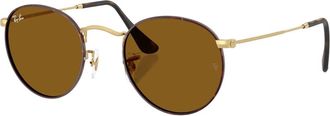 Ray-Ban Sunglasses, unisex, Brown, Size: 50 MM Round Metal Sunglasses