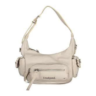 Desigual Shoulder Bags, female, White, Size: ONE SIZE S Pockets Shoulder Bag
