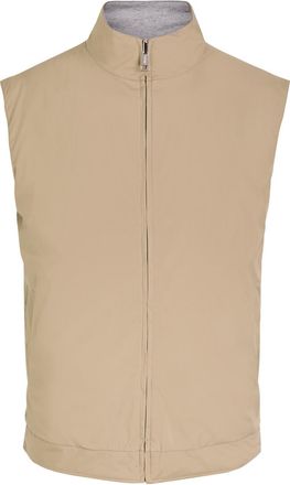 Aur&eacute;lien Quilted Reversible Shell Gilet - Beige - XL