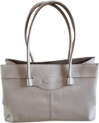 Tod's Pebbled Calf Leather Mocassino Bag
