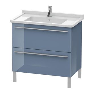 Duravit Duravit X-large Mueble De Pared 6536, 2 Extra&iacute;bles, 800mm Para C&oacute;digo D 030480, Color (frente/cuerpo): Laca De Alto Brillo Stone Blue - Xl653604747