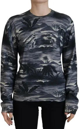 Dsquared2 Dsquared&sup2; Long Sleeve Thunder Sky Print Casual Womens Sweater (Pre-Owned)