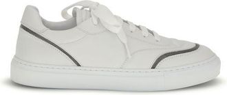 Brunello Cucinelli Brunello Cucinelli Womens Leather Stitch Detail Sneakers - White - Size EU 40