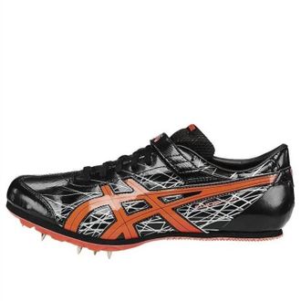 Asics Mens Long Jump Pro Shoes In Black/coral